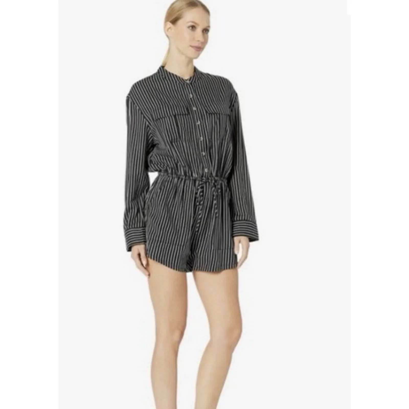 Billabong Striped Wake the Night Romper Size Small - Image 2