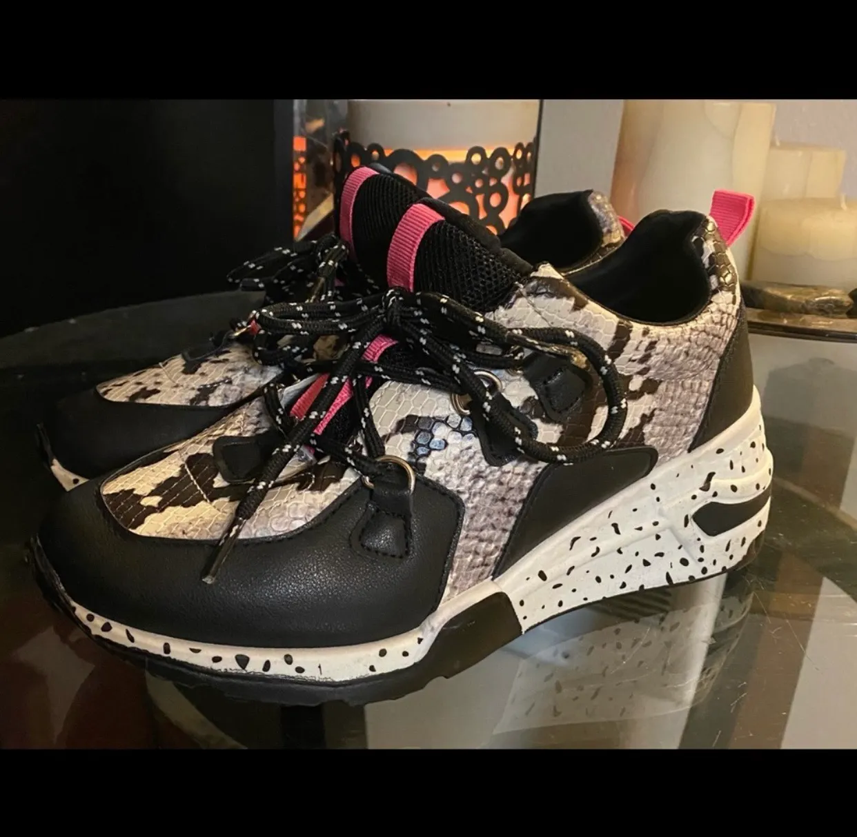 Akima Snake Skin Print Sneakers | Athletic Shoes - Image 3