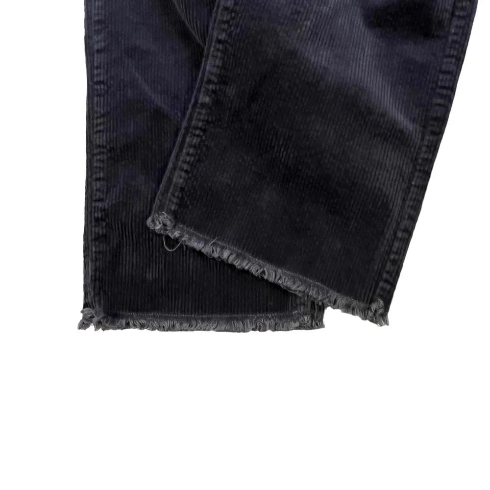 Loft Slate Gray Corduroy Jeans Cropped Raw Hem, Sz 31/12 - Image 9