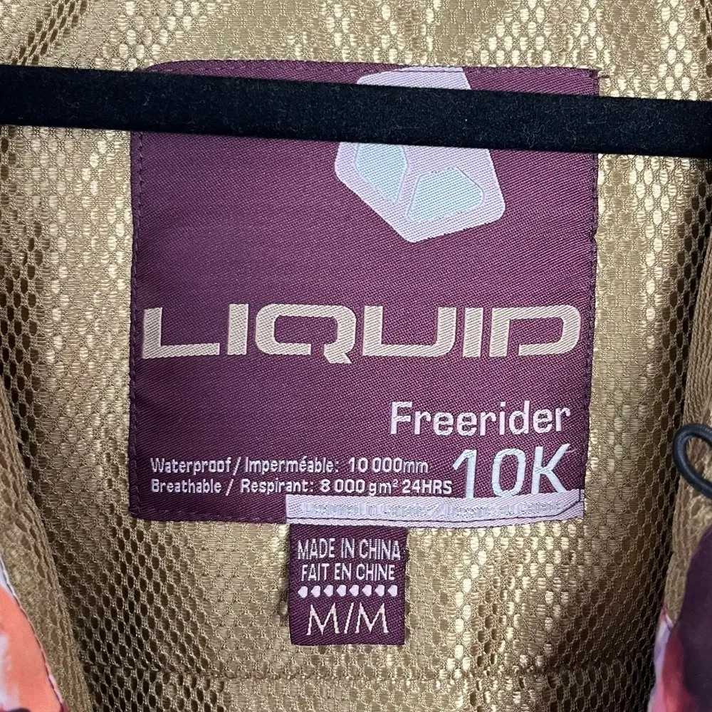 Women’s Plum Patterned Liquid Freerider Davos Insulated Snowboard Jacket Size M Purple Size M - Image 8