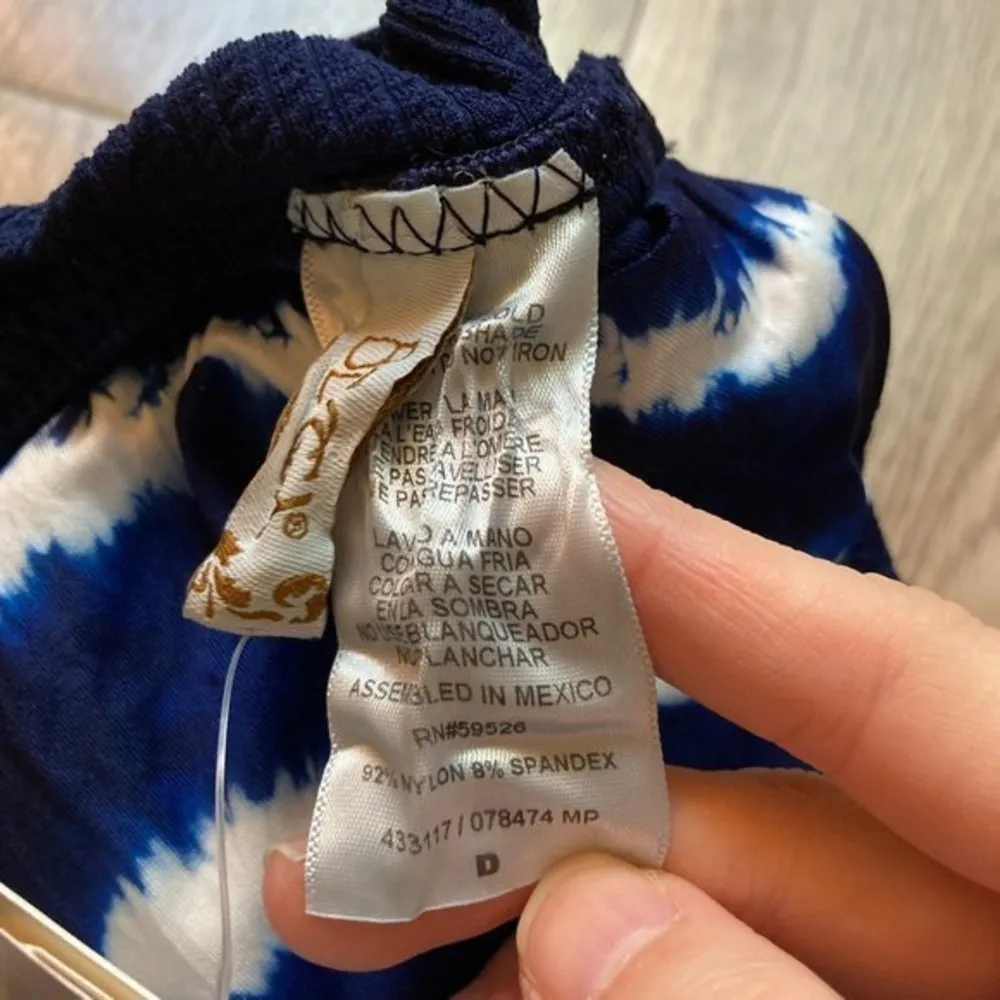 Becca Iconic Swim Halter Tie Dye Bikini Top Size D NWT - Image 7