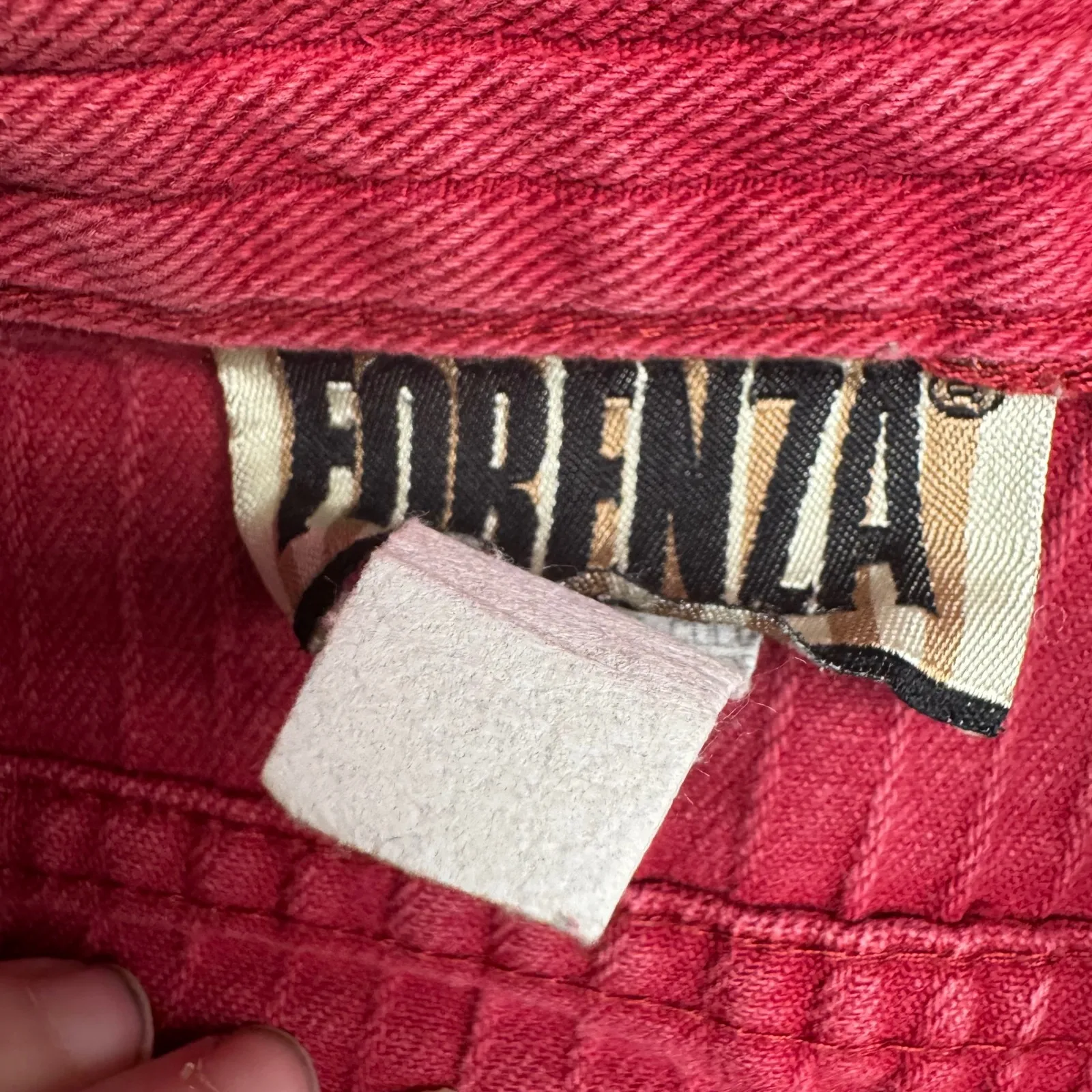 Forenza Women's reddish Pink Pinstripe Corduroy Pants High Waisted Straight Leg - Image 6