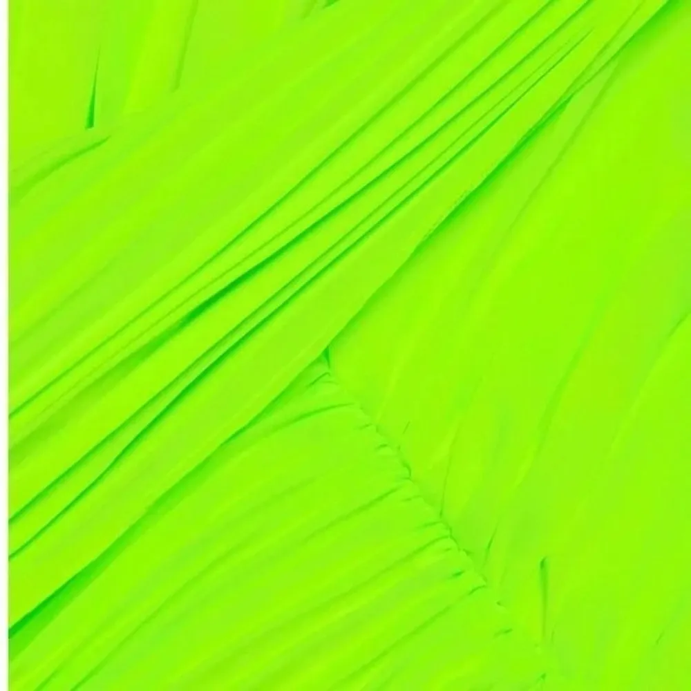 ML Monique Lhuillier Neon Pleated Chiffon Evening Gown Size US 4 Green - Image 5