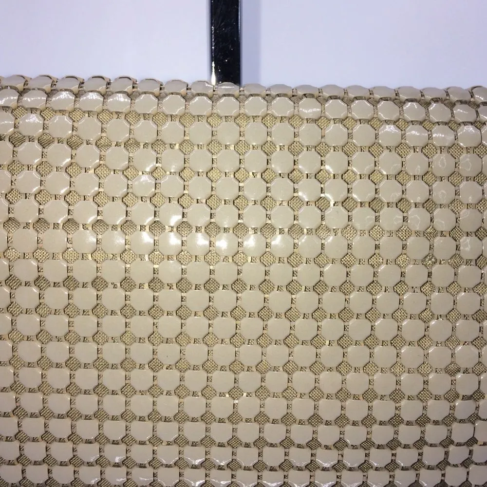 Evening Wear Tan Metal Chainmail Convertible Clutch/Shoulder Bag NWT - Image 6