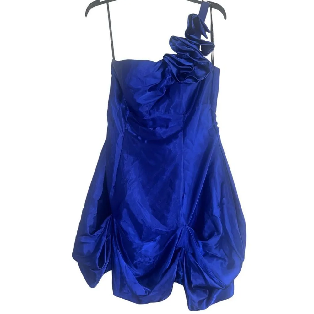 ✨Jessica McClintock Gunne Sax Sz 9 Dress Y2K Ruched Satin HOCO Prom Y2K VTG✨ - Image 5