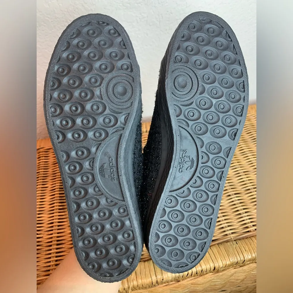 Adidas Honey Triple Black Shimmer Mid High Tops Sneakers Size 8.5 - Image 10