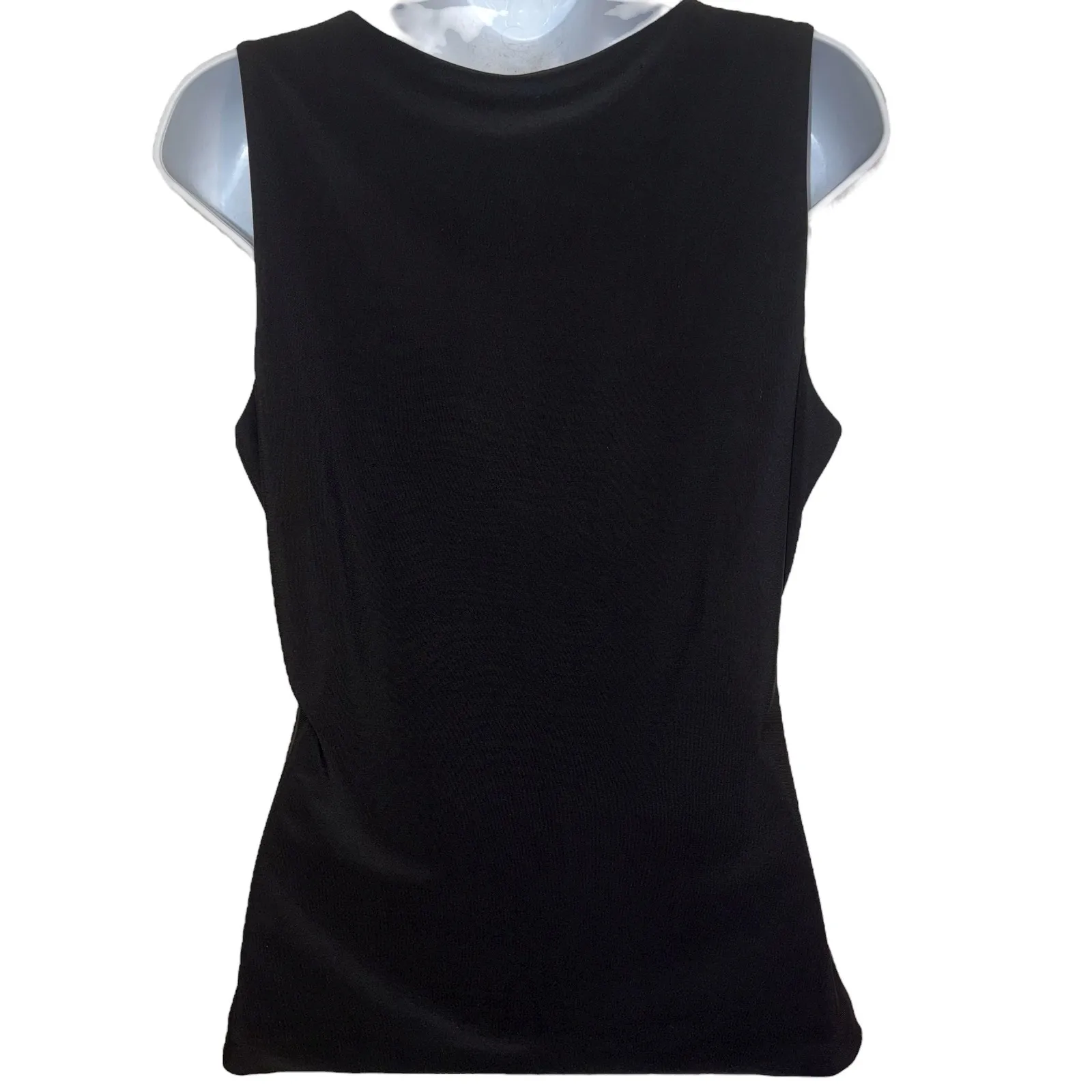 WHITE‎ HOUSE BLACK MARKET Black Tiered Bodice Peplum Top EUC Size M - Image 5