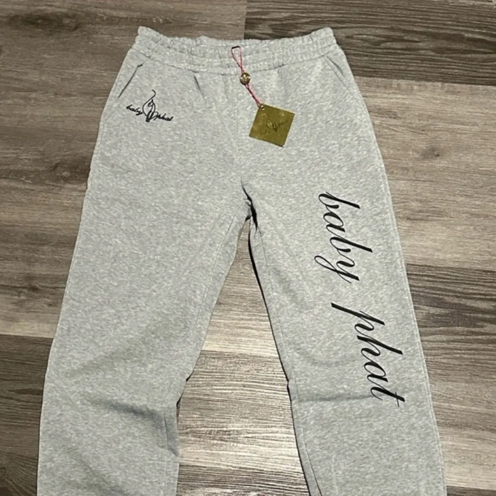 New Baby Phat Gray Sweatpants with Black Script - Image 2