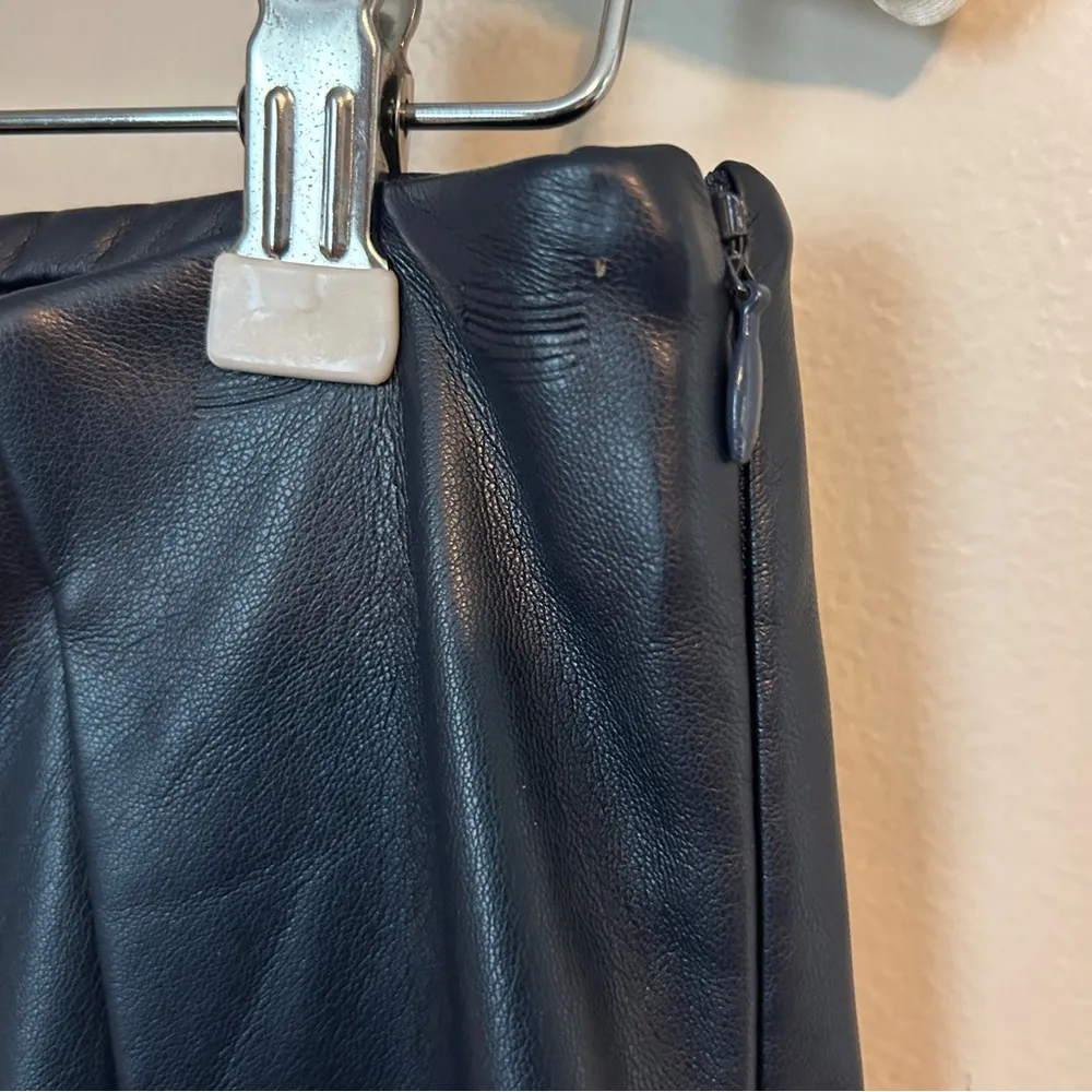 Fifteen Twenty Pants Blue Faux Leather Pants Casual Neutral High Rise Trendy - Image 8