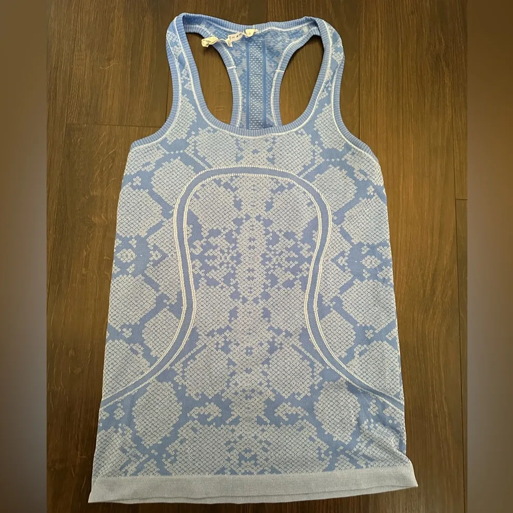 Lululemon Swiftly Tech Racerback Heathered Sapphire Blue - Image 4