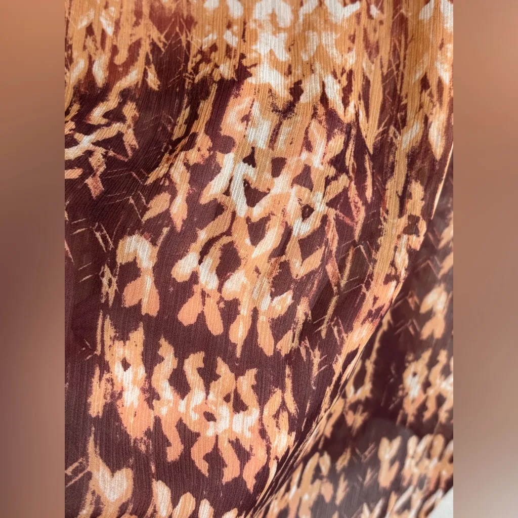 Vintage Y2K Mudd Bohemian Sheer Casual V-neck Lightweight Summer Blouse Medium - Image 6