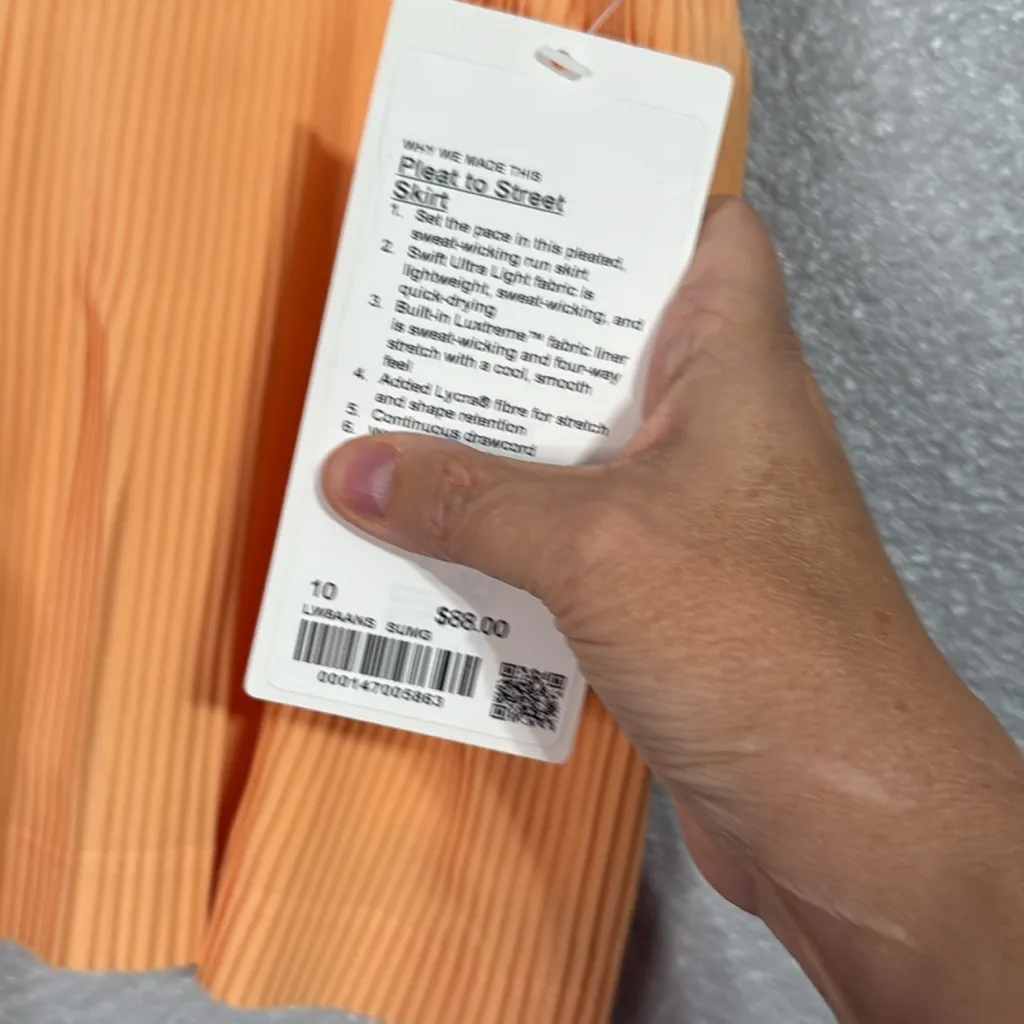 Lululemon Pleat to Street Mid-Rise Skirt size 10 in summer glow - Image 5