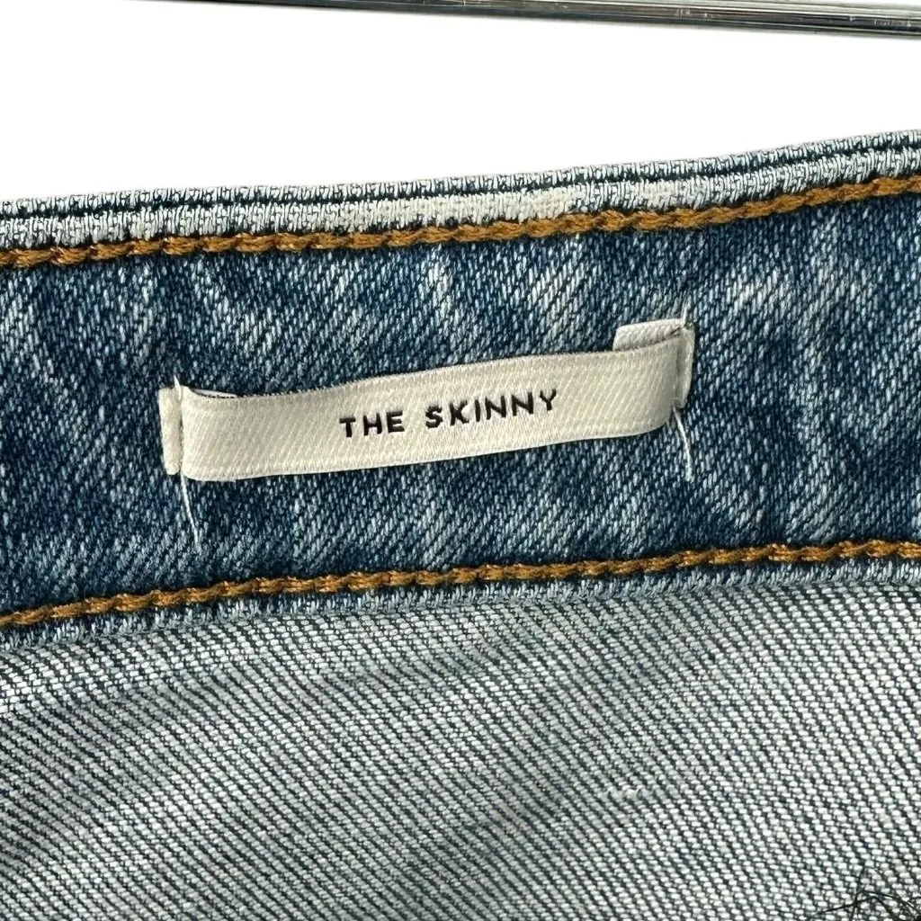 NEW/NWT Zara The Skinny Split Ankle High Waist Medium Wash Jeans Size 14 - Image 8