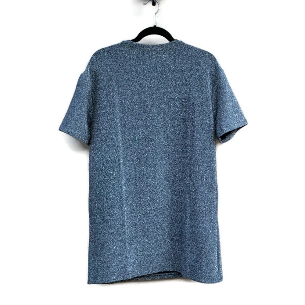 Trafaluc No Glitter No Party Metallic Silver Shift Dress Blogger Favorite - Image 2