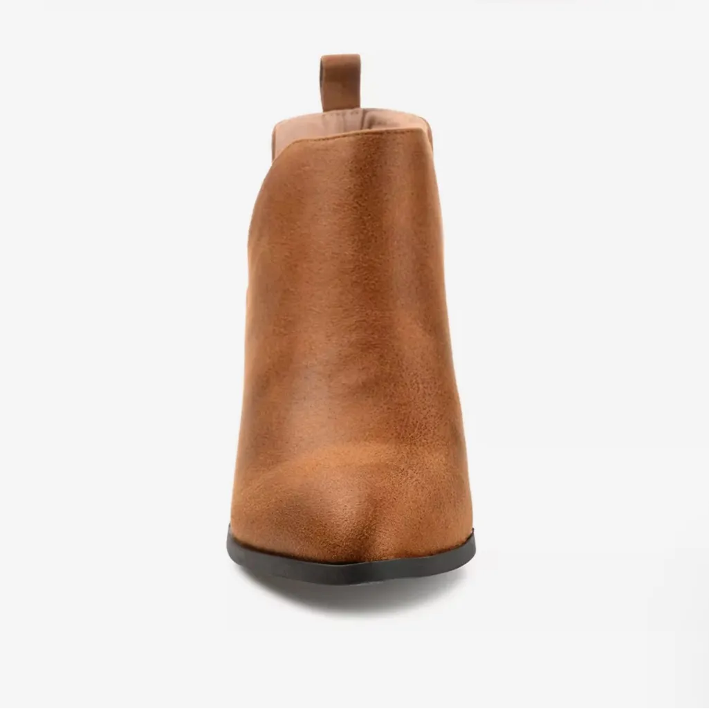 JOURNEE Women's Tan Ankle Boots Size 7 - Image 2