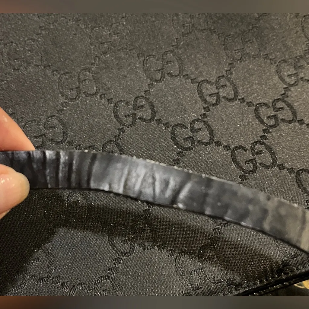 Authentic Gucci Black GG Monogram Shoulder Bag - Image 14