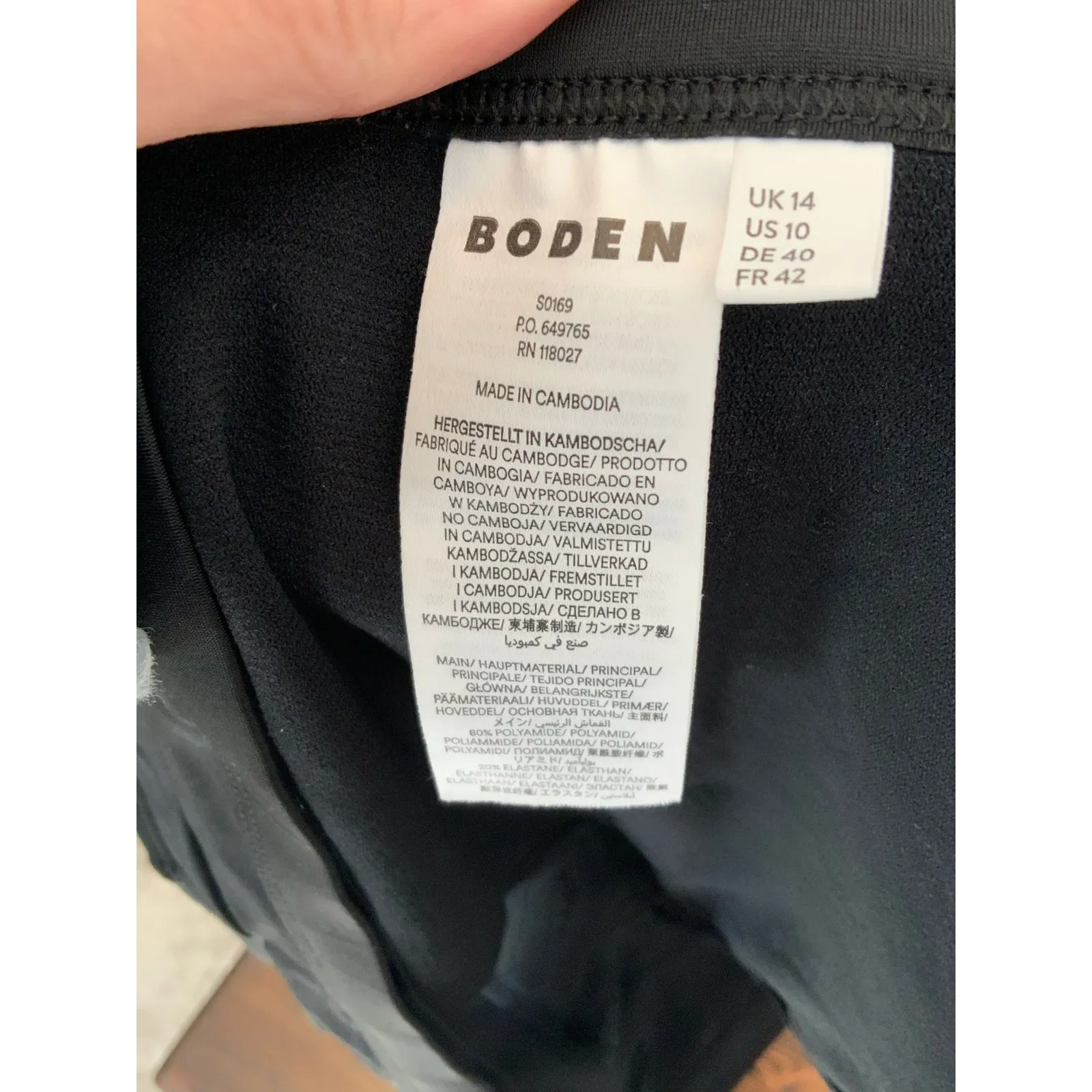 Boden 2pc halter tankini black size 10 - Image 4