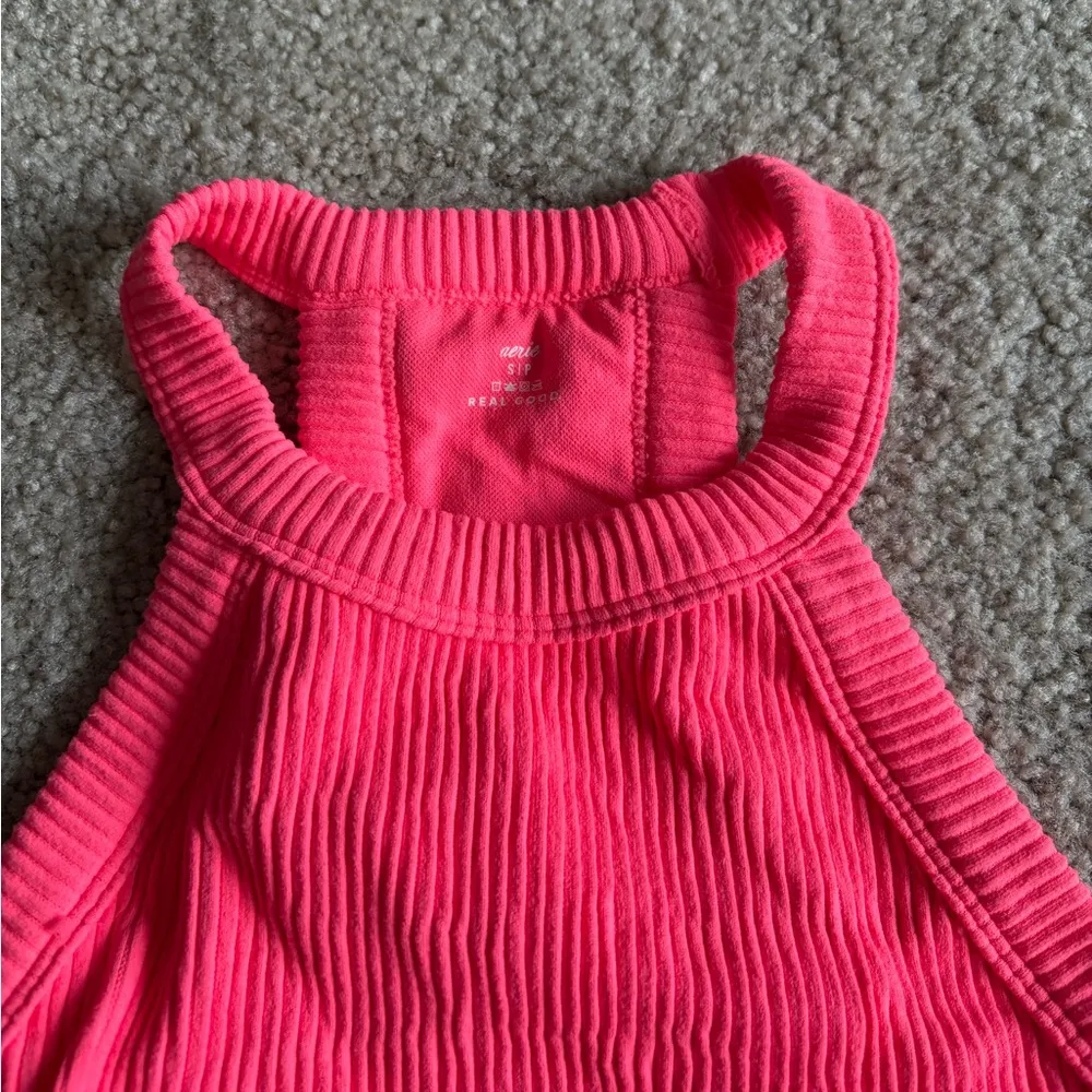 Aerie Women's workout active wear athletic Ribbed Racerback Tank Top size small - Image 3