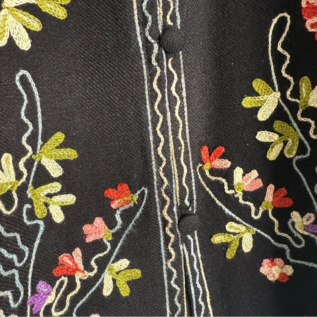 Boston Proper Embroidered Wool Blend Jacket – Size Medium - Image 5