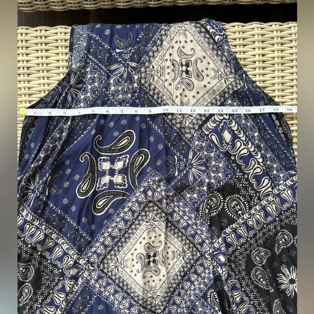 Free People‎ Beaux Bandana Print High Neck Slip Dress small boho festival - Image 7