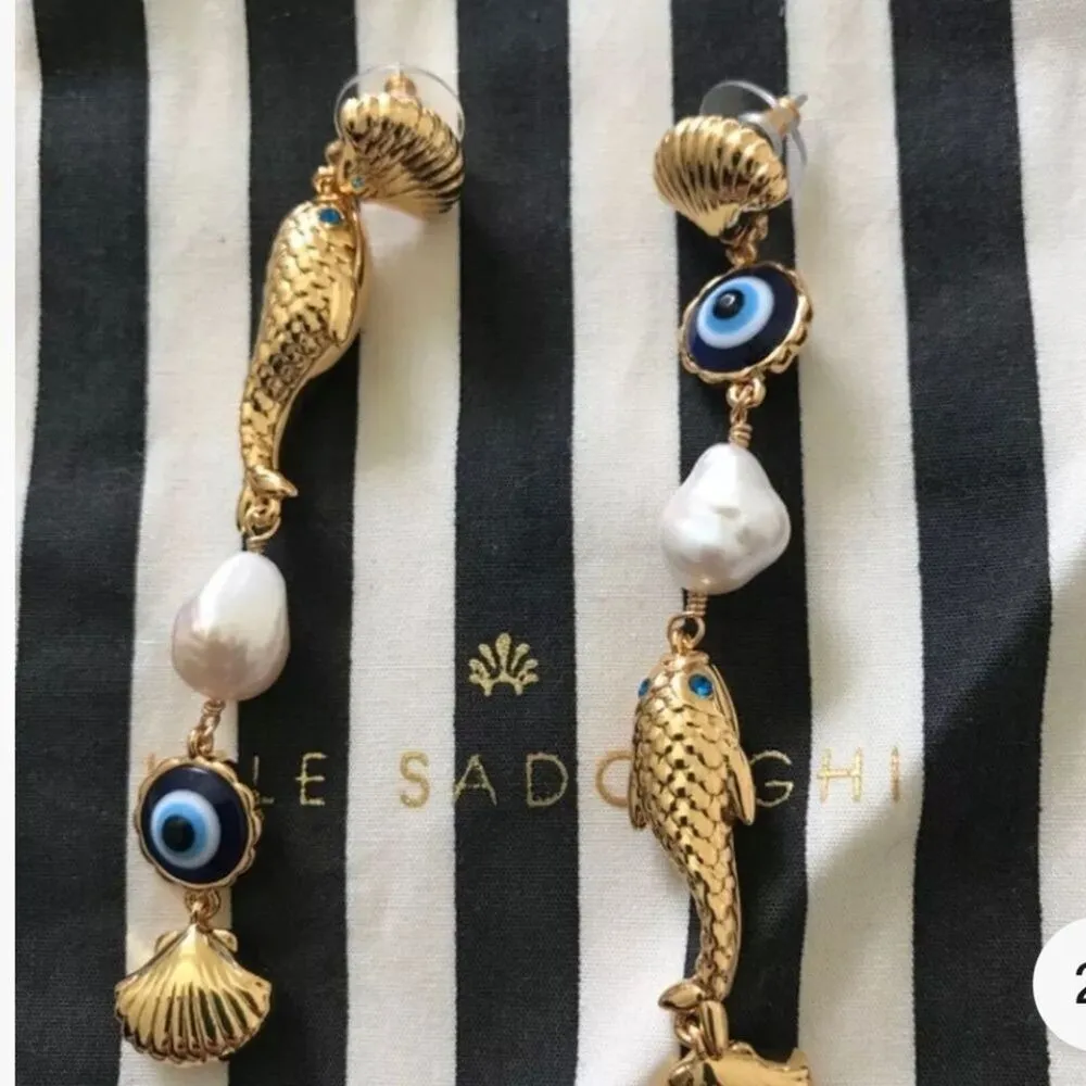 NWOT Lele Sadoughi fish earrings - Image 2