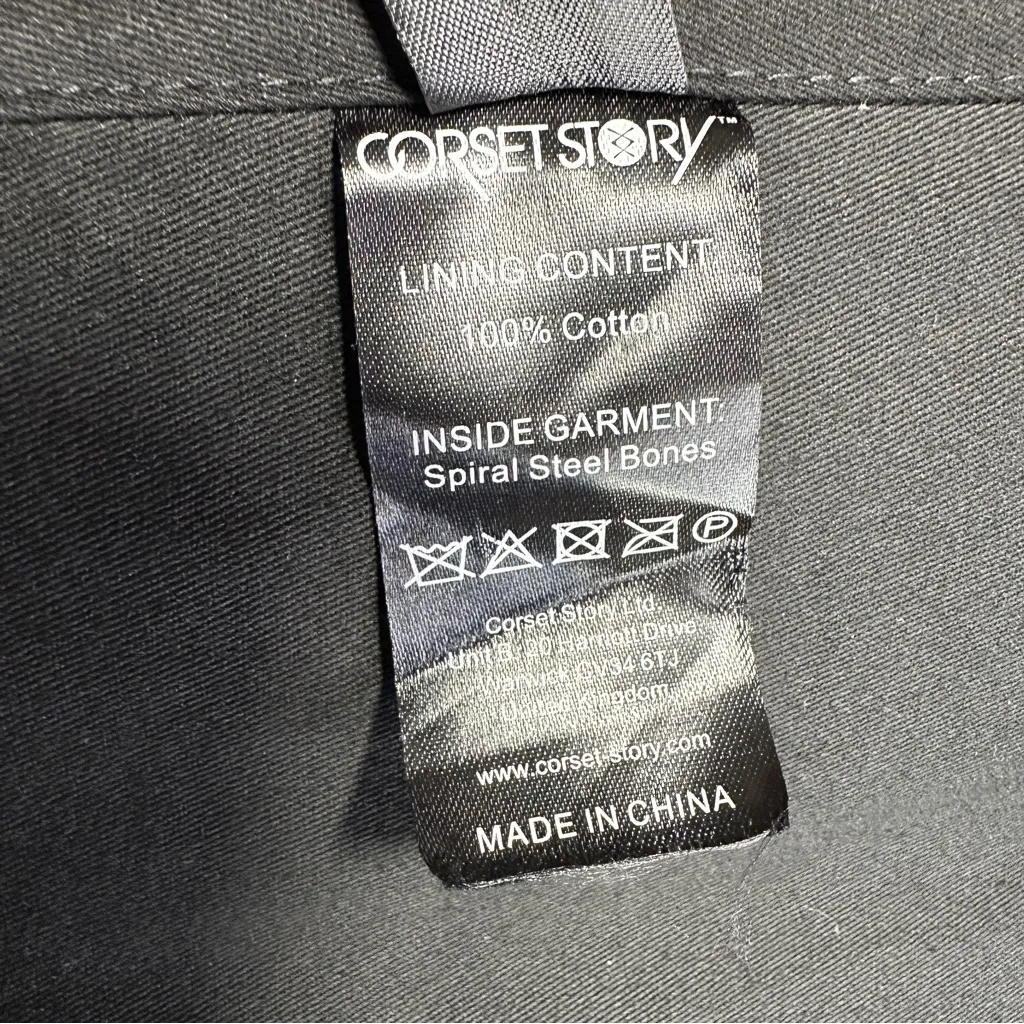 Corset Story Women’s Long Red Brocade Pattern Corset With Hip Gores in Red 22 Black Size undefined - Image 14