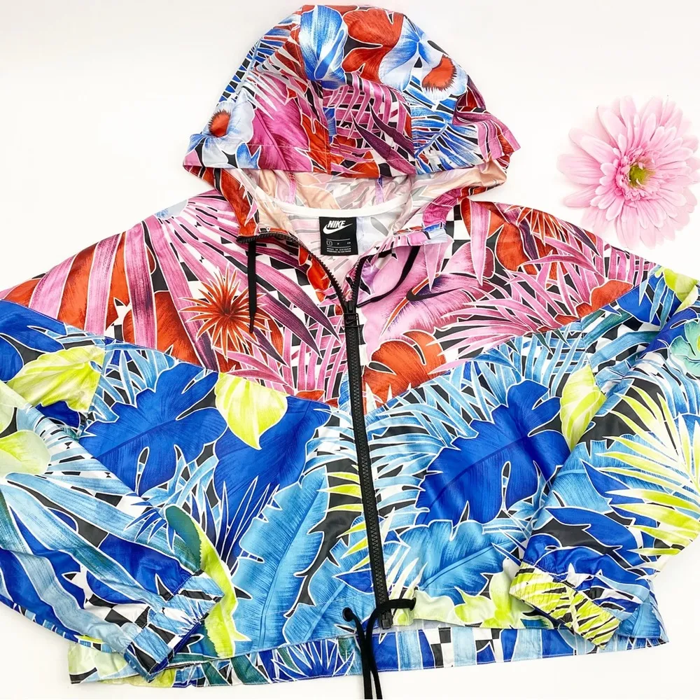 Nike Sportswear Windrunner Cropped Icon Clash Woven Full Zip Track Jacket - Image 7