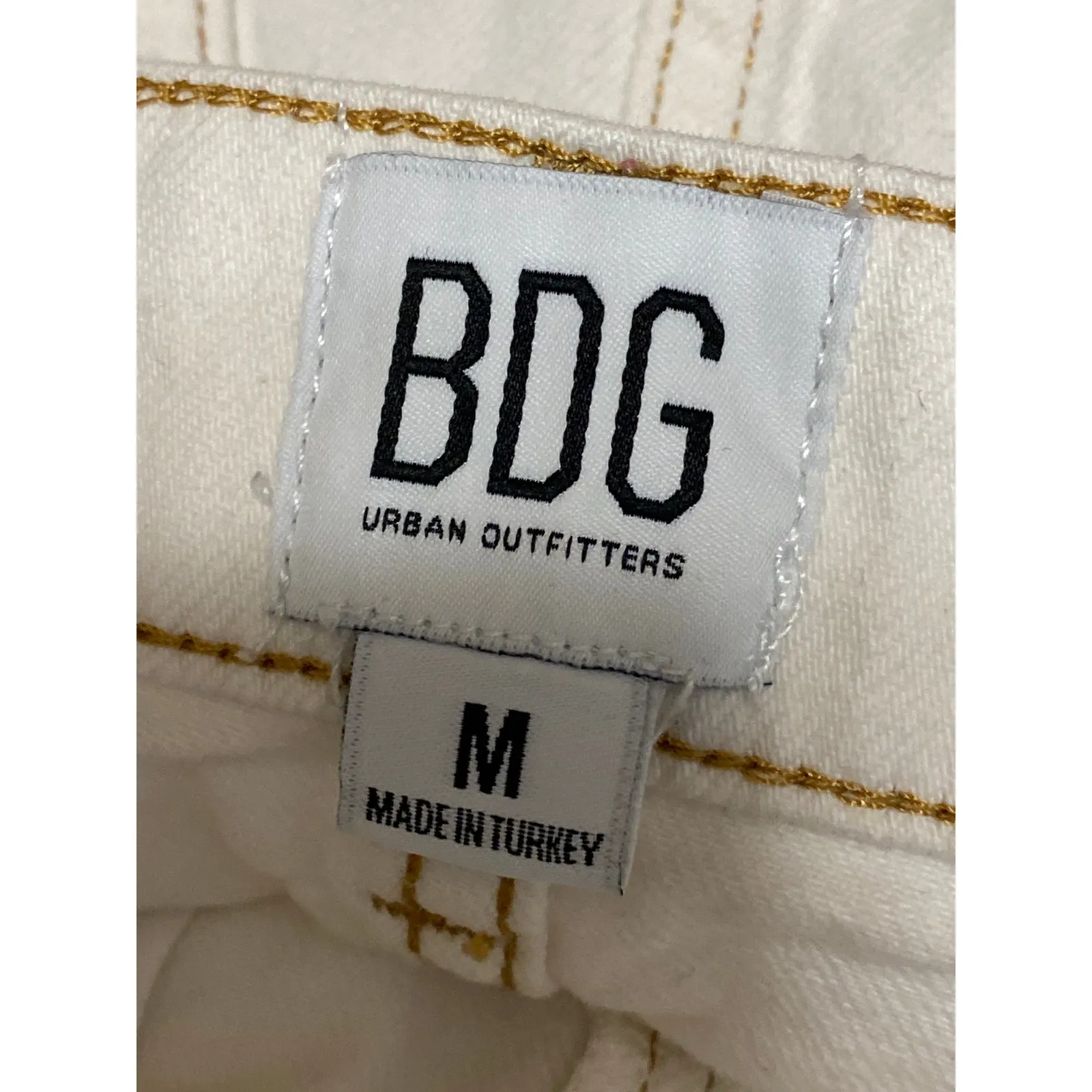 Urban Outfitters BDG Womens White High Rise Slit Midi Flare A-Line Denim Skirt M - Image 3