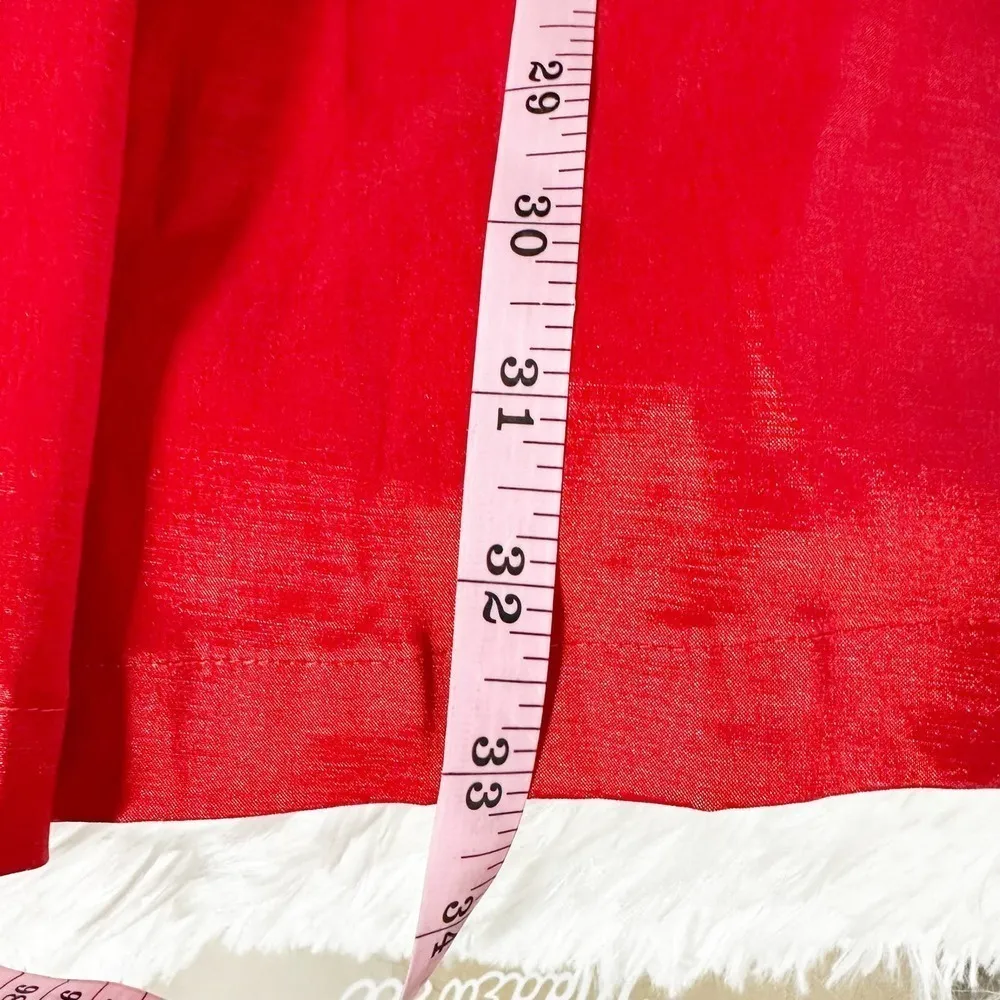 Vici Puff Sleeve Babydoll Mini Dress Size Small Red - Image 9