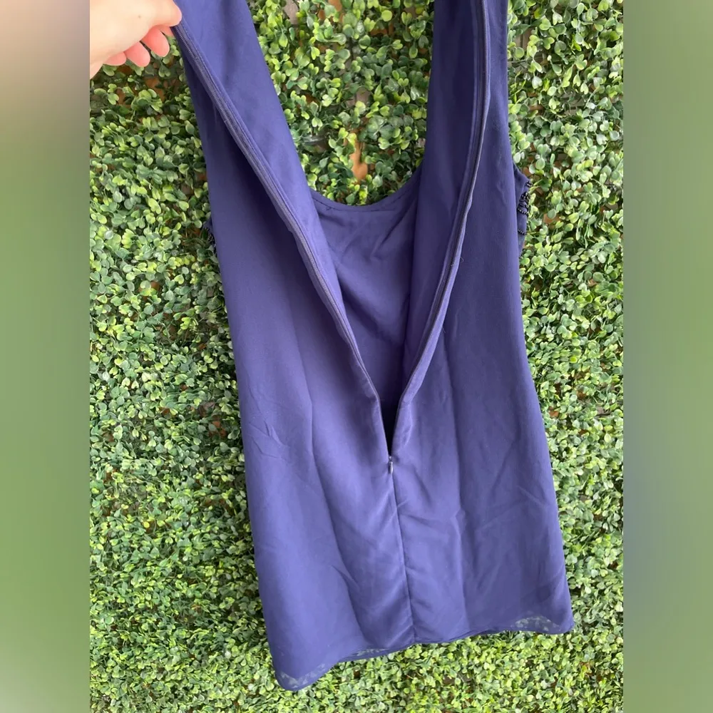 Susana Monaco - Navy Blue W/ Black Beaded Embellished Sheath Dress - NWOT - Image 10