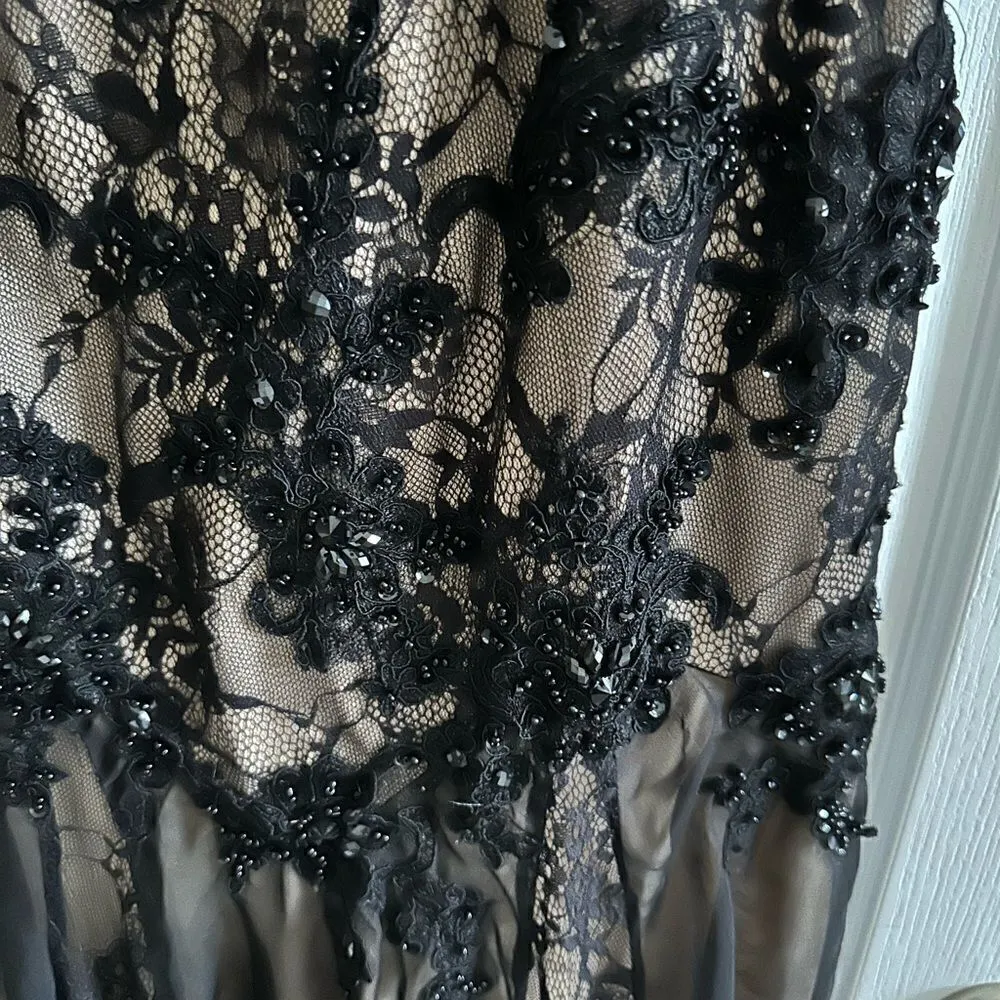 Aspeed Lace Formal Beaded Long Tulle Dress Size S - Image 11