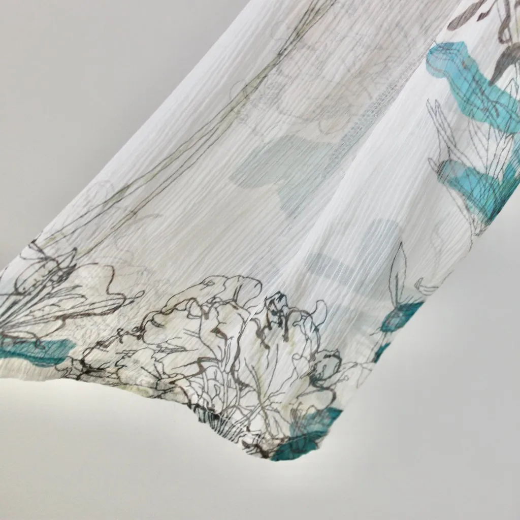 Timid Vintage 90's 100% Silk Cream Delicate Babydoll 3/4 Sleeve Top XS Petite White Size 0P - Image 7