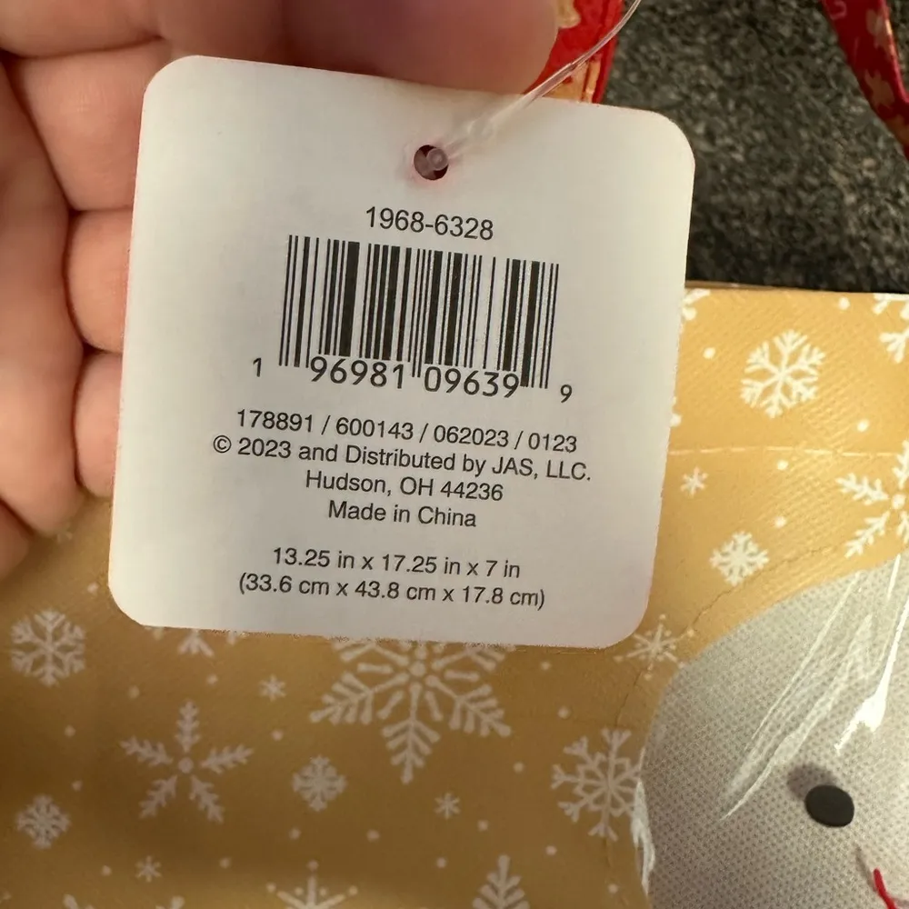 Christmas Gingerbread Reusable Tote Bag Brown - Image 4