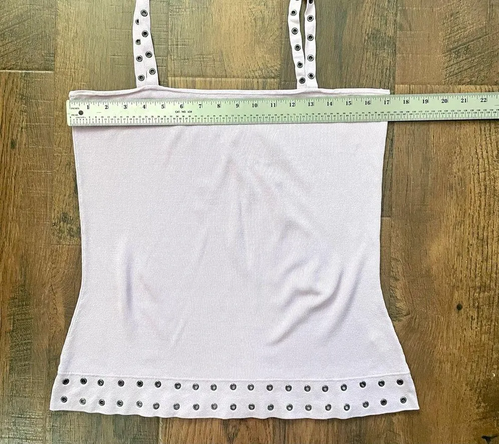 BISOU Jeans lavender knit tank top, size XL - Image 4