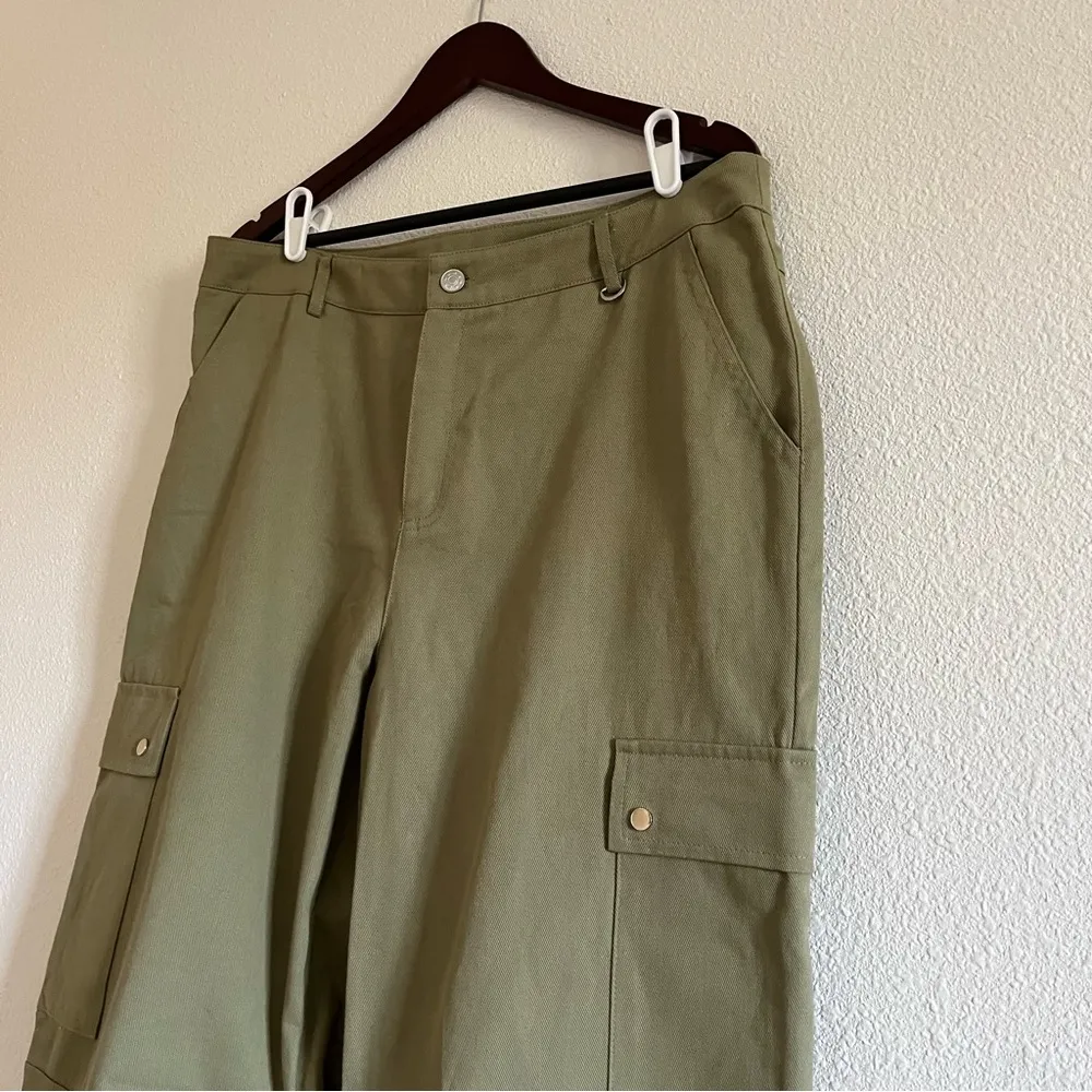 NWT Princess Polly Fallout Mid Rise Green Cargo Pants / Jeans Size 10 - Image 10