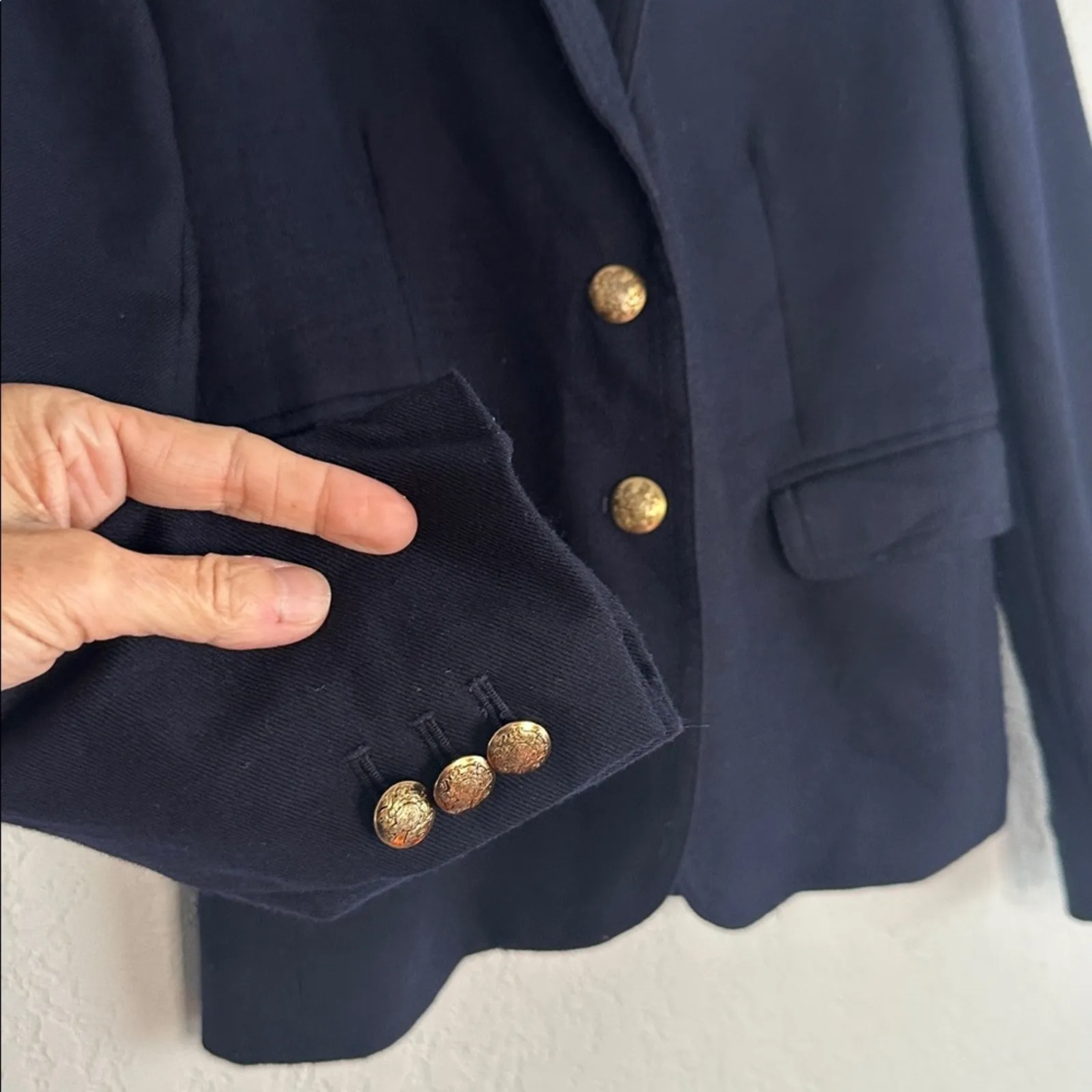 J. Crew Schoolboy Blazer Navy Blue Size 0 Preppy Academia Classic Staple Capsule - Image 3