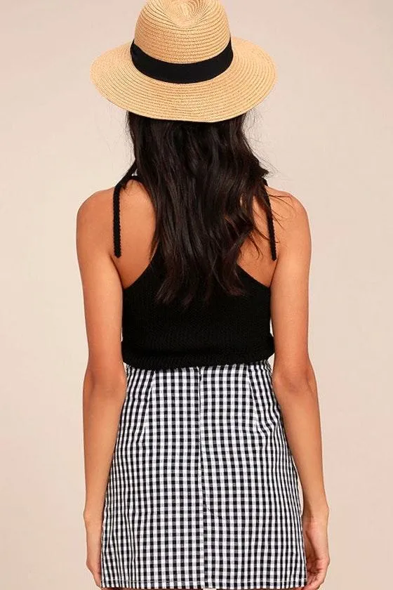 Lulus Checkered Ruffle Skirt - Image 3