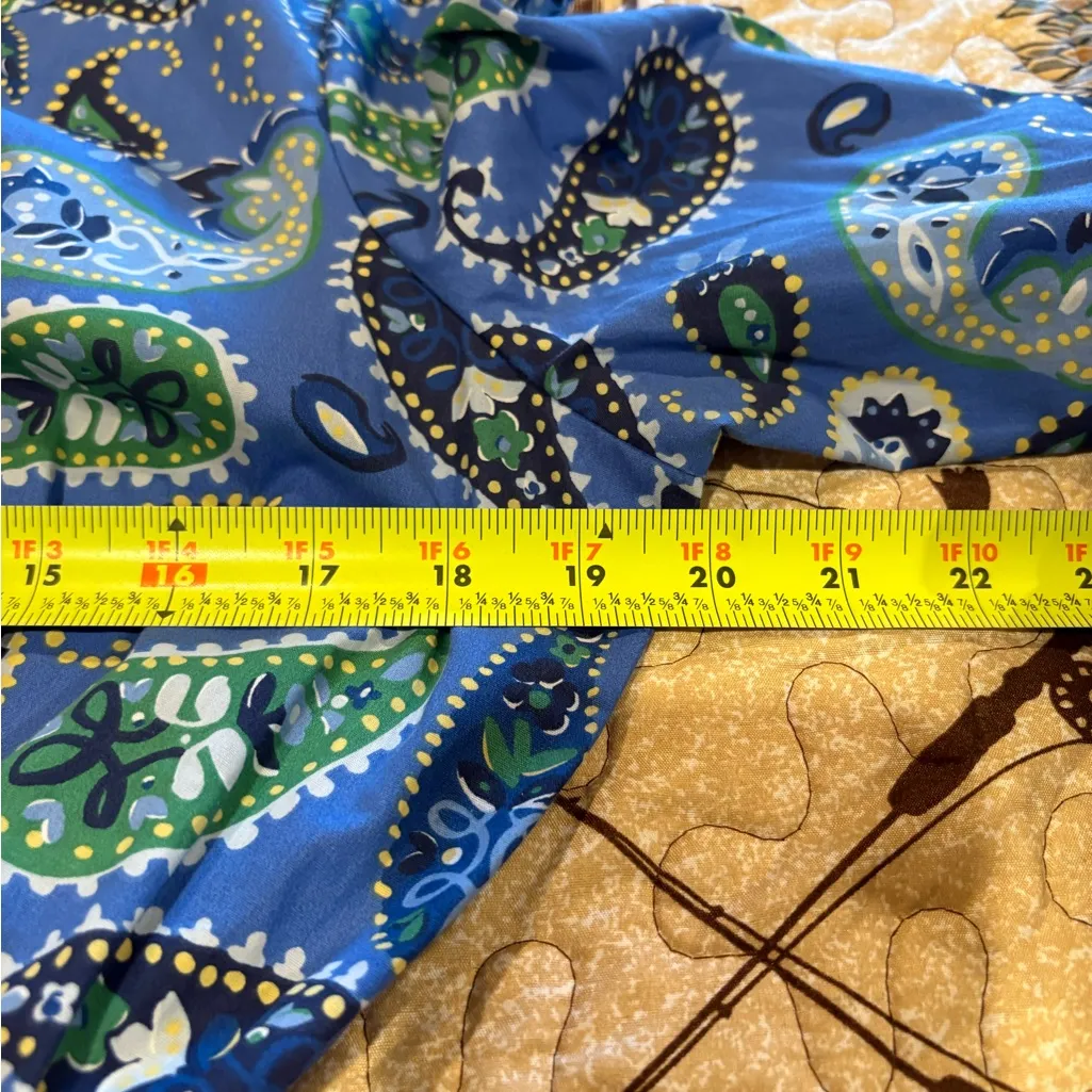 Croft & Barrow Blue Paisley Women's Dress size S - Image 10