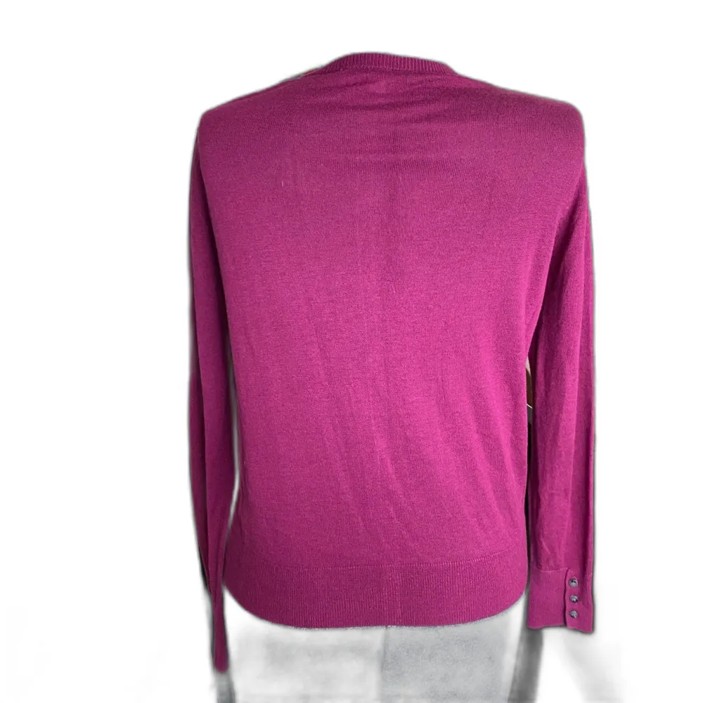 Ann Taylor Loft Classic Button Down Wool Viscose Blend Sweater Cardigan Womens M - Image 2