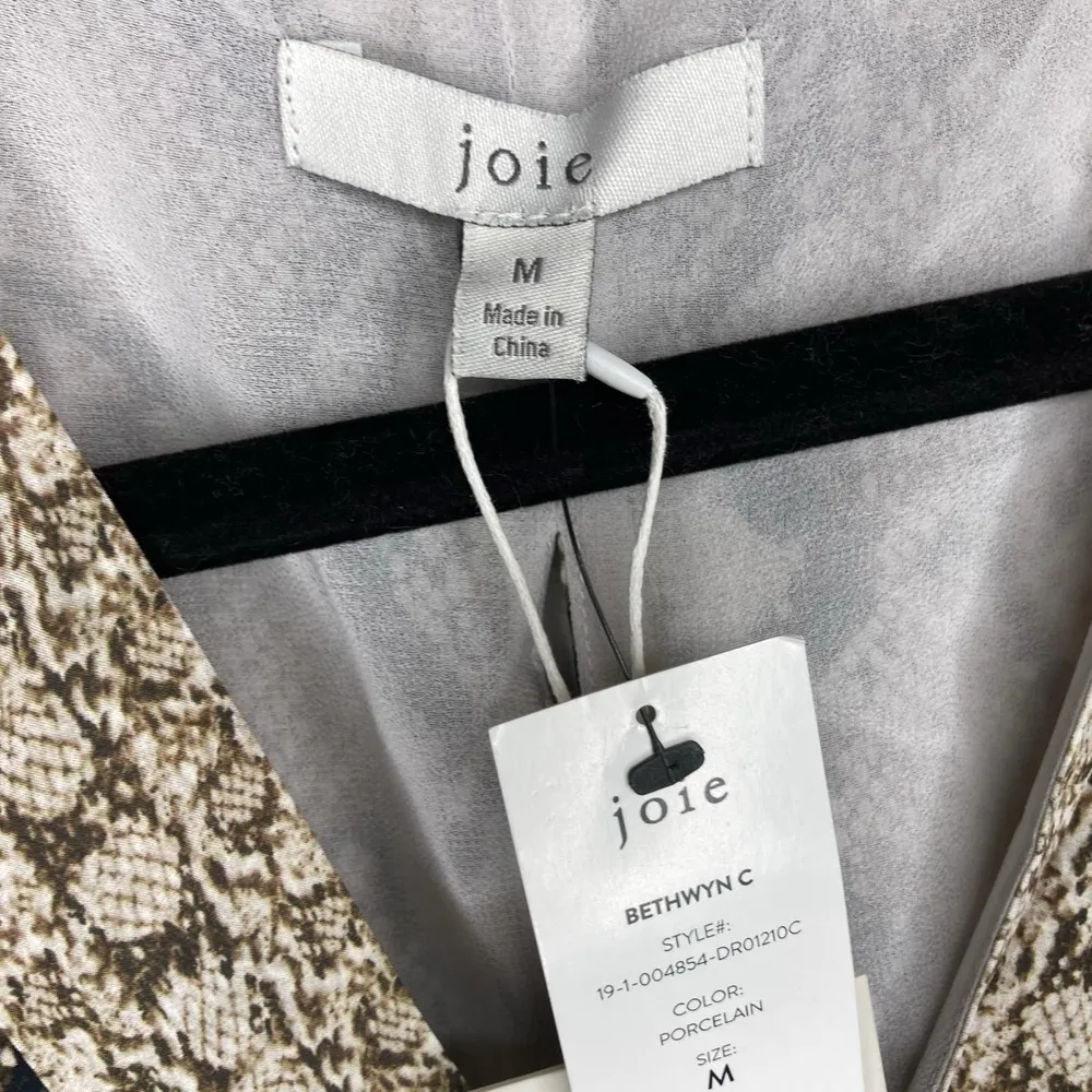 NWT Joie Bethwyn C Snakeskin Print Wrap Style Dress Size Medium - Image 4