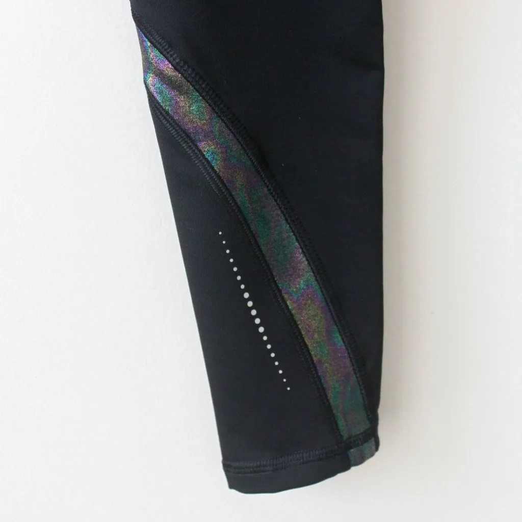 Champion Black Iridescent Colorblock Athletic Adjust Leggings with Pocket Small - Image 5