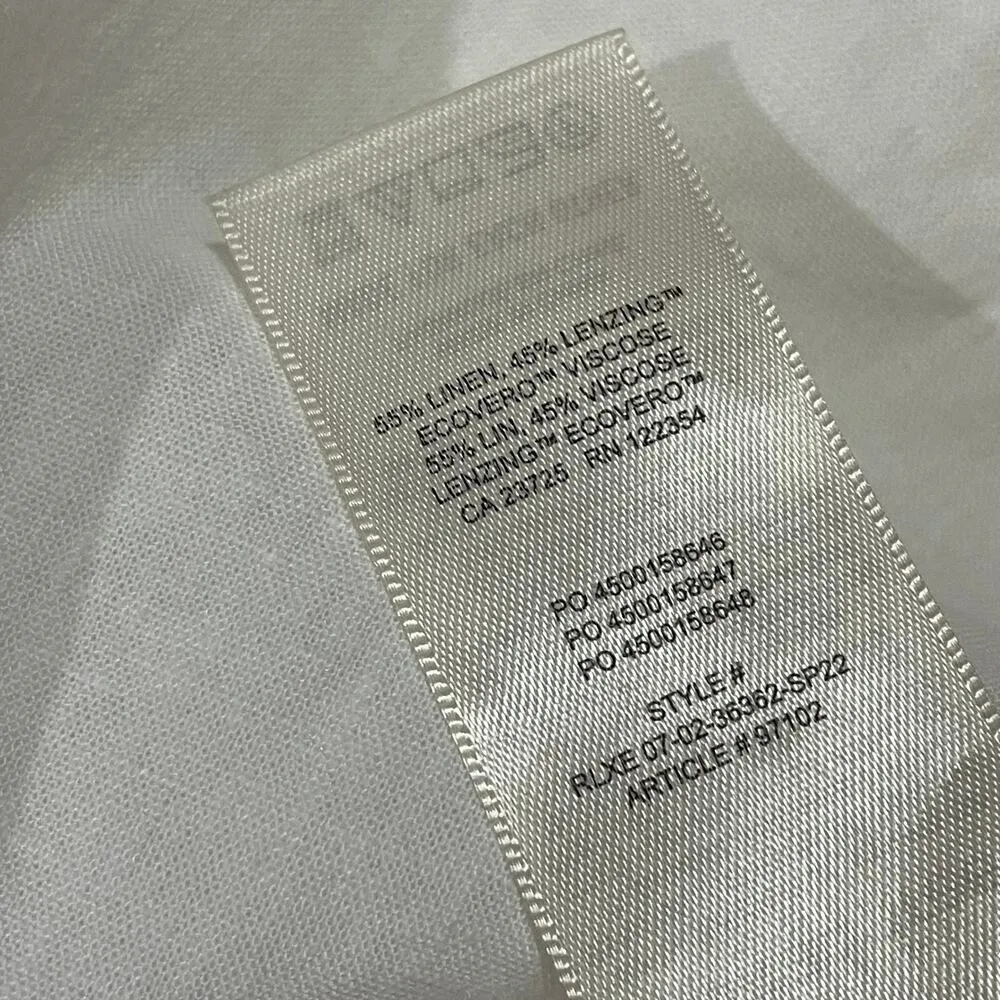 Wilfred Free X Aritzia Linen Blend Half Button-up Blouse - White - XS - Image 11