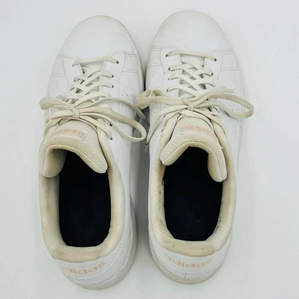 Adidas Advantage Cloudfoam Women’s Size 8.5 White Athletic Sneakers Shoes - Image 10