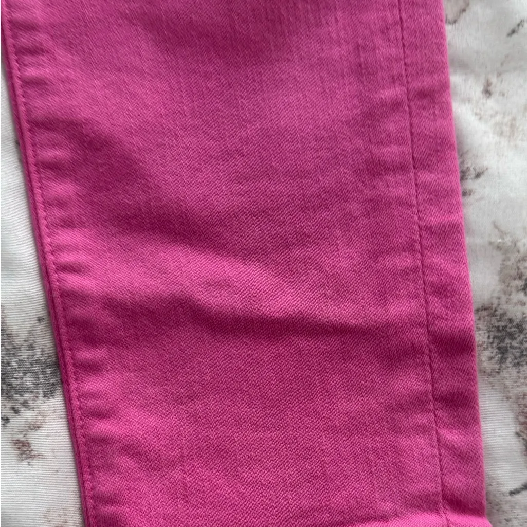 Agolde Vibrant Pink high rise ankle cropped slim skinny Jeans, size 25” Made USA - Image 12