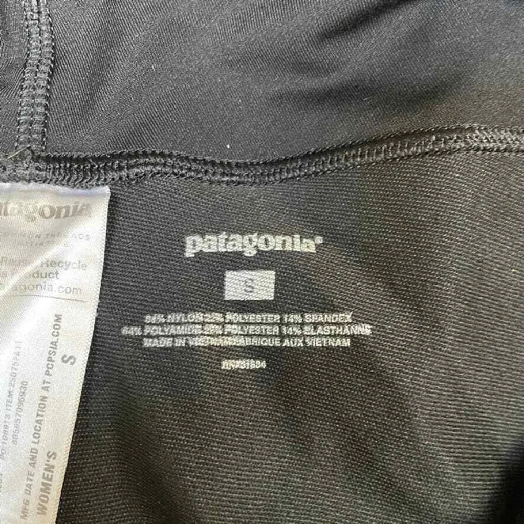 Patagonia Workout Leggings‎ Small Black Nylon Polyester Crop Drawstring Waist - Image 7