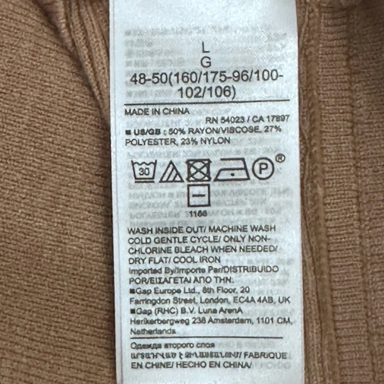 Banana Republic Forever Wrap Sweater Women's Size Large Tan Soft MSRP $100 - Image 6