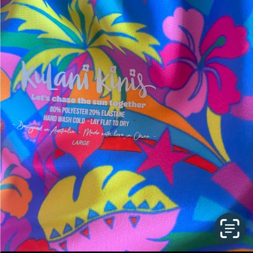 Kulani Kinis Ruched Thong Let's Chase the Sun Together Bikini Bottom Sz L - Image 4