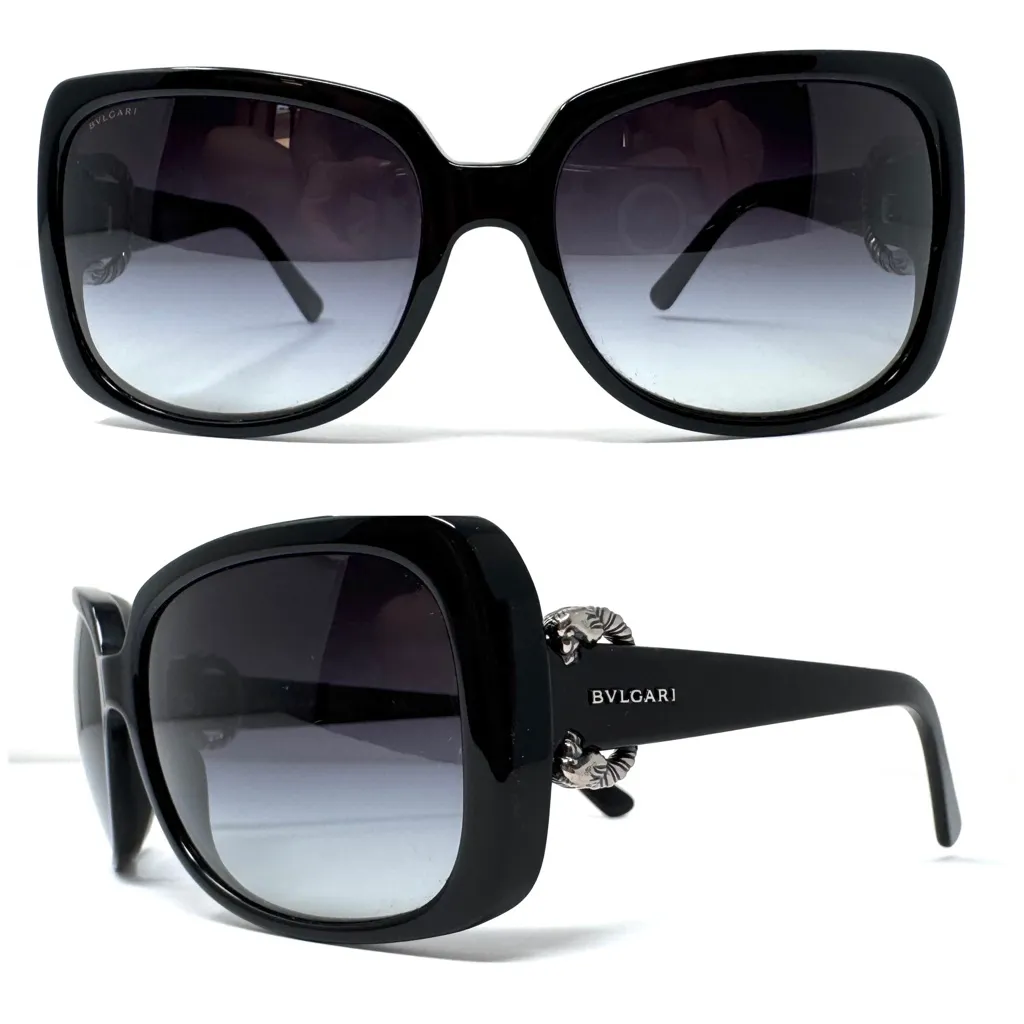 BVLGARI sunglasses, made in Italy Black - Image 2