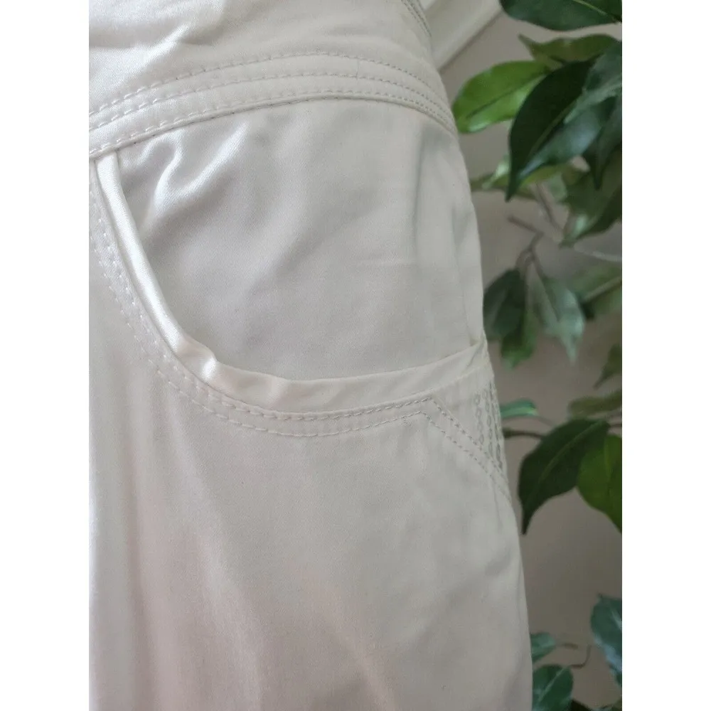 Solo Hoda White Women's Cotton Dress Staight Leg Casual Pant Size 8 - Image 2