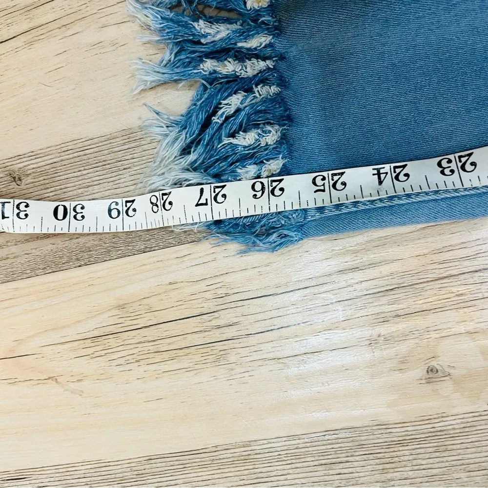 Free People Heights raw hem cropped skinny jeans distressed frayed size … - Image 7